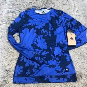 Burton Blue Floral Long Sleeve Top